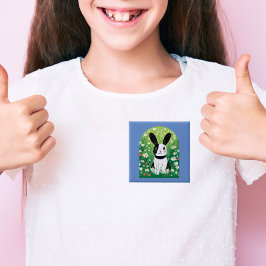 Schwarz-Weiß-Knopf Button