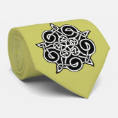 Schwarz-Weiß-Knot Necktie Krawatte (Gerollt)