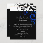 Schwarz/Weiß/Kobalt Blau, fett, wirbelig Hochzeit (Vorne/Hinten)