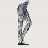 Schwarz-Weiß-Koi-Fisch Leggings (Rechts)