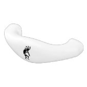 Schwarz-Weiß-Kokopelli-Muster Südwestdesign Keramik Schubladengriff (Schrägansicht)