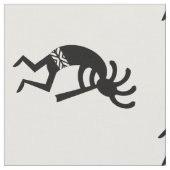 Schwarz-Weiß-Kokopelli-Muster Südwestdesign Stoff (Nahaufnahme)