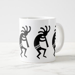 Schwarz-Weiß-Kokopelli Südwesten Jumbo-Tasse