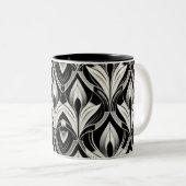 Schwarz-Weiß-Kontrast Zweifarbige Tasse (VorderseiteRechts)