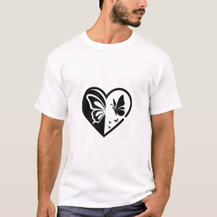 Schwarz-Weiß-Konzept künstlerisches Design T-Shirt