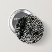 Schwarz-Weiß-Korallen I Abstrakt-Natur-Foto Button (Vorne & Hinten)
