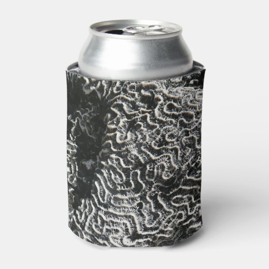 Schwarz-Weiß-Korallen I Abstrakt-Natur-Foto Dosenkühler (Kanne Vorderseite)