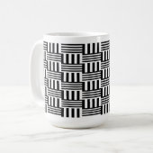 Schwarz-Weiß-Korb Kaffeetasse (Vorderseite Links)