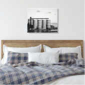 Schwarz-Weiß-Körner-Silos Leinwanddruck (Insitu (Schlafzimmer))