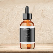 Schwarz-Weiß-Kosmetiktücher-Dropdown-Flasche Etiketten