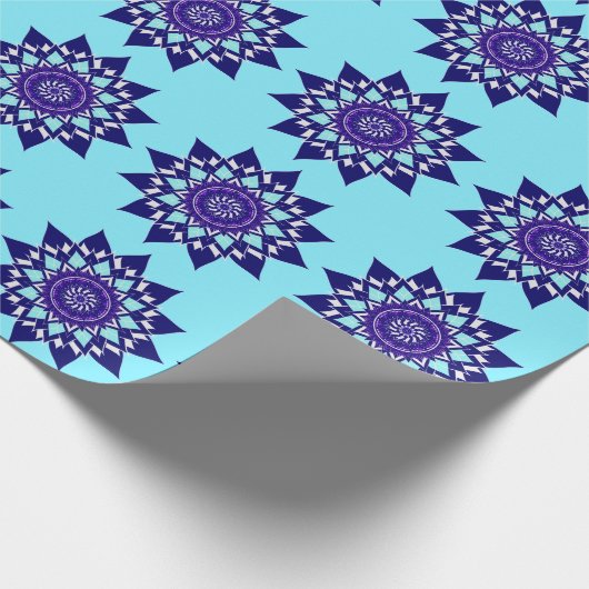 Schwarz-Weiß-Kosmos Geschenkpapier (Ecke)