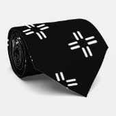 Schwarz/Weiß Krawatte (Gerollt)