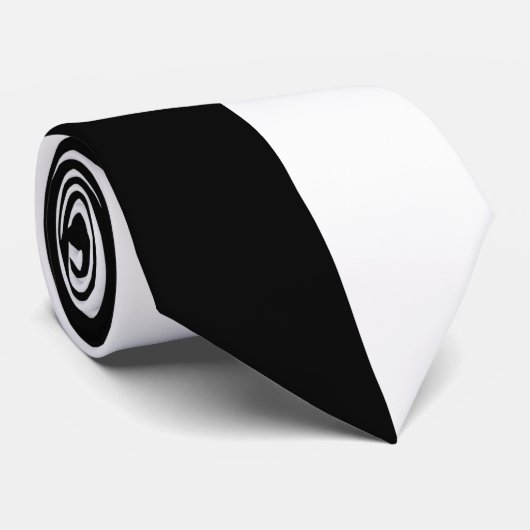 Schwarz/Weiß Krawatte (Gerollt)