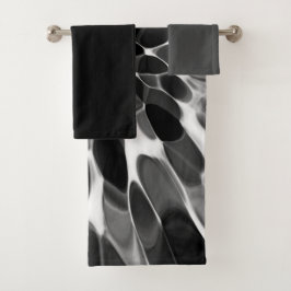 Schwarz-Weiß-Krawatte Badhandtuch Set
