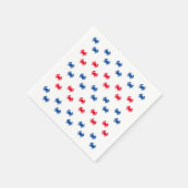 Schwarz-Weiß-Krebsmuster patriotisches Papier Serviette (Ecke)