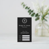 Schwarz-Weiß-Kreise - Ernennungskarten Terminkarte (Stehend Vorderseite)