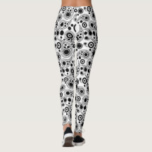 Schwarz-Weiß-Kreise Paisley-Muster