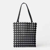 Schwarz-Weiß-Kreise Tasche (Rückseite)