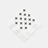 Schwarz-Weiß-Kreuz Serviette (Ecke)
