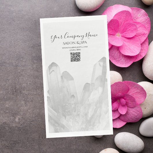 Schwarz-Weiß-Kristalle Salon Wellness-Center Serviette