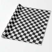 Schwarz-Weiß-Krokodil-Hautdruckschach Geschenkpapier (Ungerollt)