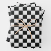 Schwarz-Weiß-Krokodil-Hautdruckschach Geschenkpapier Set (Beispiel)