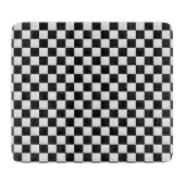 Schwarz-Weiß-Krokodil-Hautdruckschach Schneidebrett (Vorderseite)