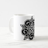 Schwarz-Weiß-Kronen Kaffeetasse (Vorderseite Links)