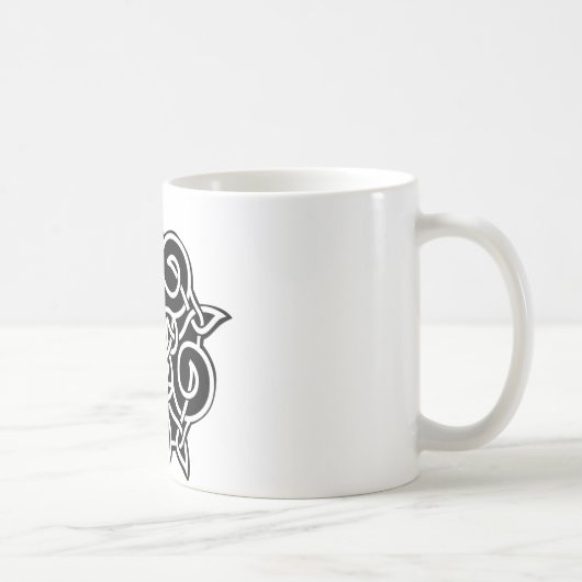Schwarz-Weiß-Kronen Kaffeetasse (Rechts)