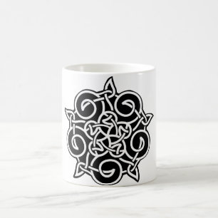 Schwarz-Weiß-Kronen Kaffeetasse
