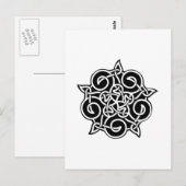 Schwarz-Weiß-Kronen Postkarte (Vorne/Hinten)