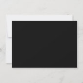 Schwarz-Weiß-Kronleuchter Elegante Party Einladung (Rückseite)