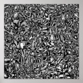 Schwarz-Weiß-Kuben Poster (Vorne)