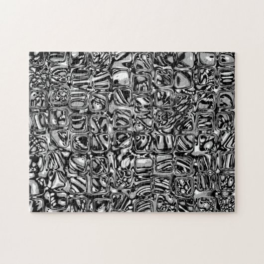 Schwarz-Weiß-Kuben Puzzle (Horizontal)