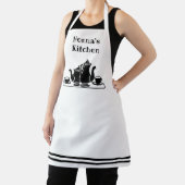 Schwarz-Weiß-Küche mit Kaffee Schürze (InSitu)