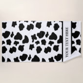 Schwarz-Weiß-Kuchen-Muster speziell Strandtuch (Vorderseite)