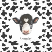 Schwarz-Weiß-Kuh Aufkleber (Vorderseite)