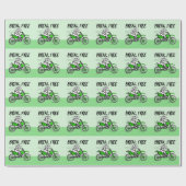 Schwarz-Weiß-Kuh bricht frei Geschenkpapier (Flach)