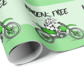 Schwarz-Weiß-Kuh bricht frei Geschenkpapier (Rolleneckpunkt)