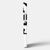 Schwarz-Weiß-Kuh-Druck, anfänglicher Farbblock Case-Mate iPhone Hülle (Rückseite / Links)