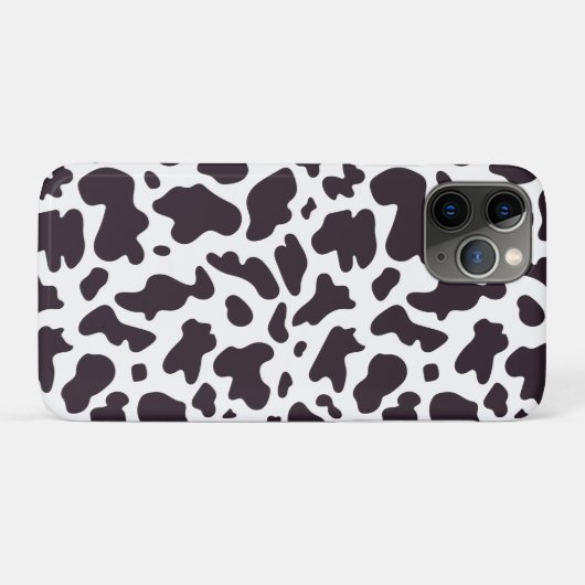 Schwarz-Weiß-Kuh-Druck Minimal modern Case-Mate iPhone Hülle (Rückseite (Horizontal))