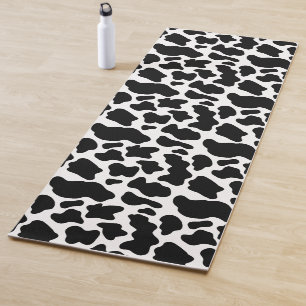 Schwarz-Weiß-Kuh-Druck Yogamatte