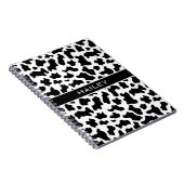 Schwarz-Weiß-Kuh drucken Gepunktetes Cowgirl Notizblock (Rechte Seite)