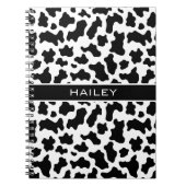 Schwarz-Weiß-Kuh drucken Gepunktetes Cowgirl Notizblock (Vorderseite)