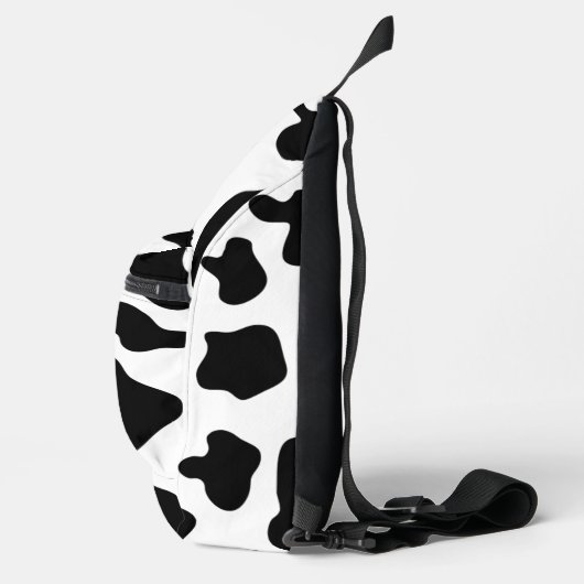 Schwarz-Weiß-Kuh-Flecken Kreuzkörperbeutel Crossbody Bag (Rechts)