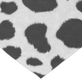 Schwarz-Weiß-Kuh-Flecken Muster Imitate Pelzstrukt Kurzer Tischläufer (Ecke)