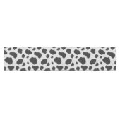 Schwarz-Weiß-Kuh-Flecken Muster Imitate Pelzstrukt Kurzer Tischläufer (Horizontal)