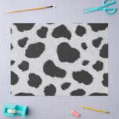 Schwarz-Weiß-Kuh-Flecken Muster Imitate Pelzstrukt Seidenpapier (Basteln)