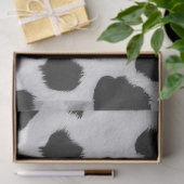 Schwarz-Weiß-Kuh-Flecken Muster Imitate Pelzstrukt Seidenpapier (Geschenk)