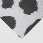 Schwarz-Weiß-Kuh-Flecken Muster Imitate Pelzstrukt Seidenpapier (Detail)